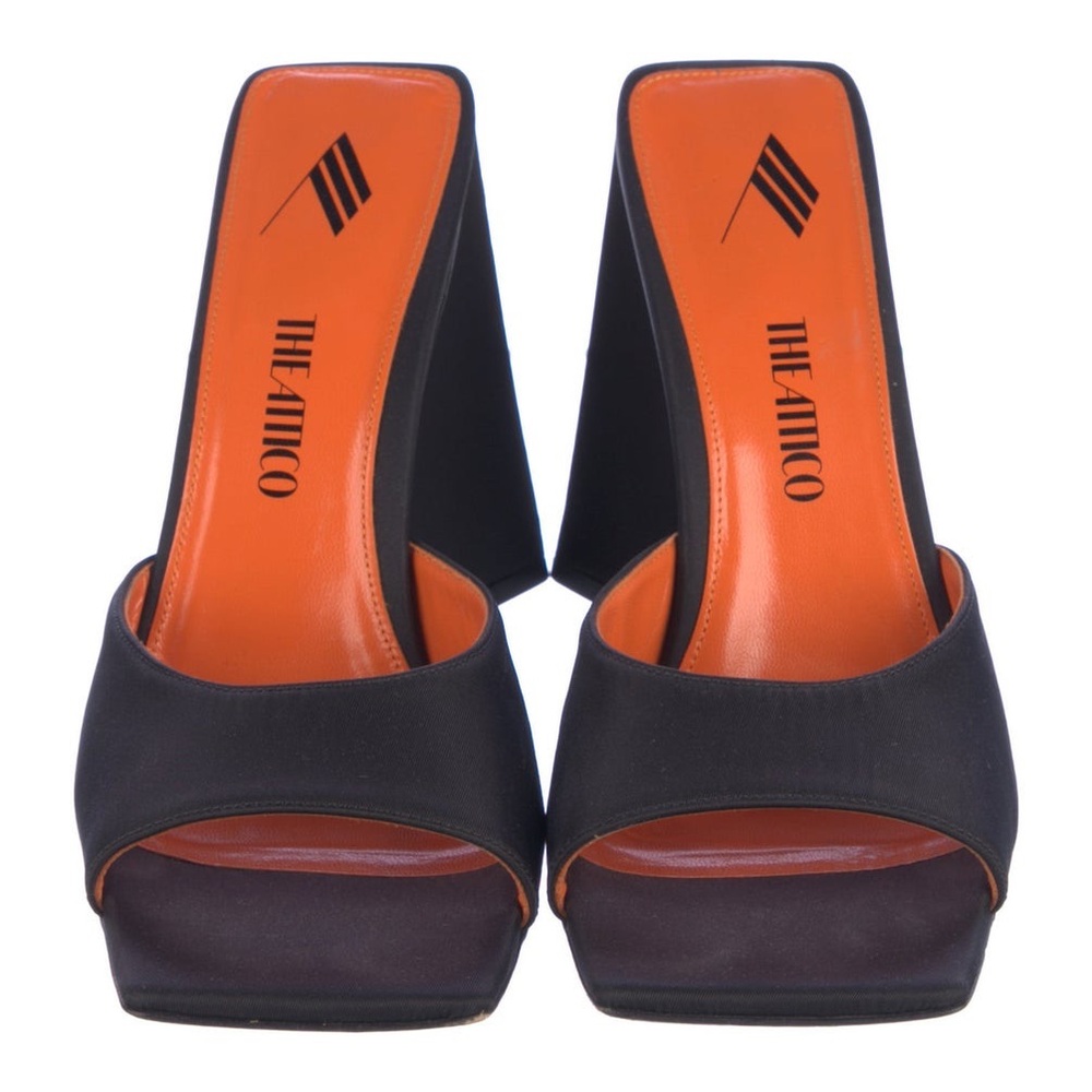 The Attico Black satin  Block Heel Mules😍 - Picture 4 of 11